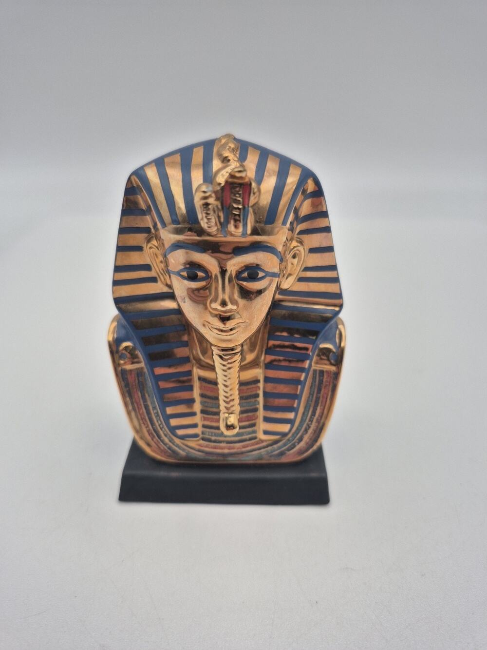 Vintage Franklin Mint Treasures of Tutankhamen Gold Funerary Mask Mini 1989